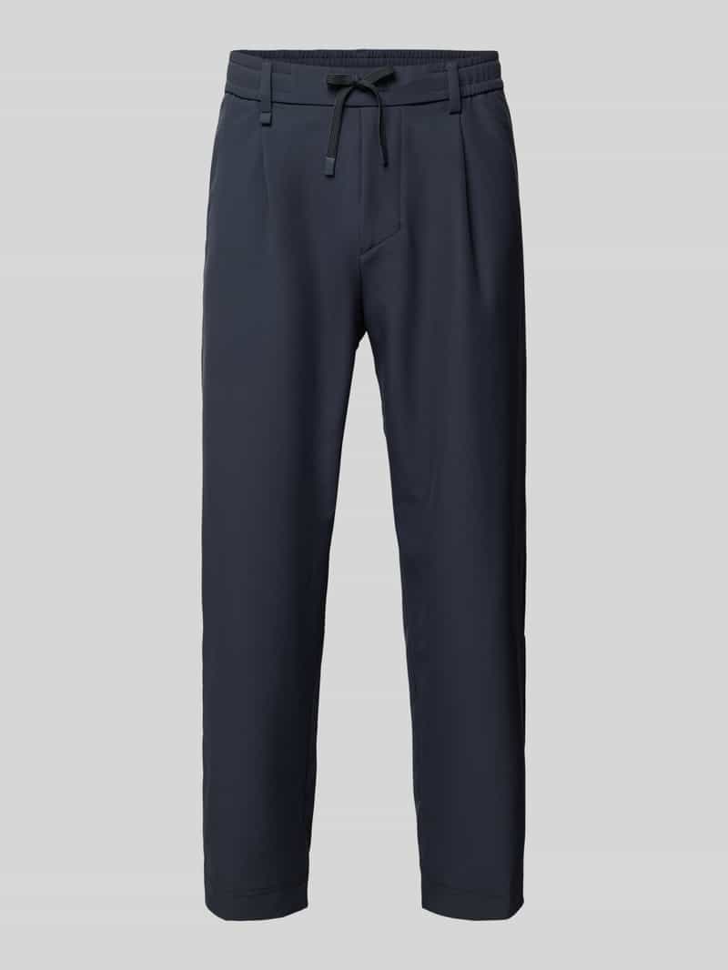 BOSS Green Relaxed fit bandplooibroek met elastische band