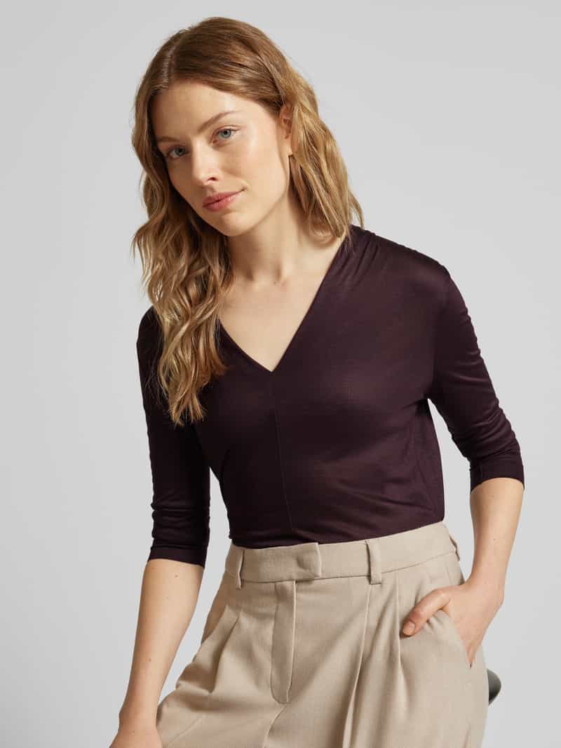 someday Shirt met lange mouwen met diepe V-hals model 'Kemara'