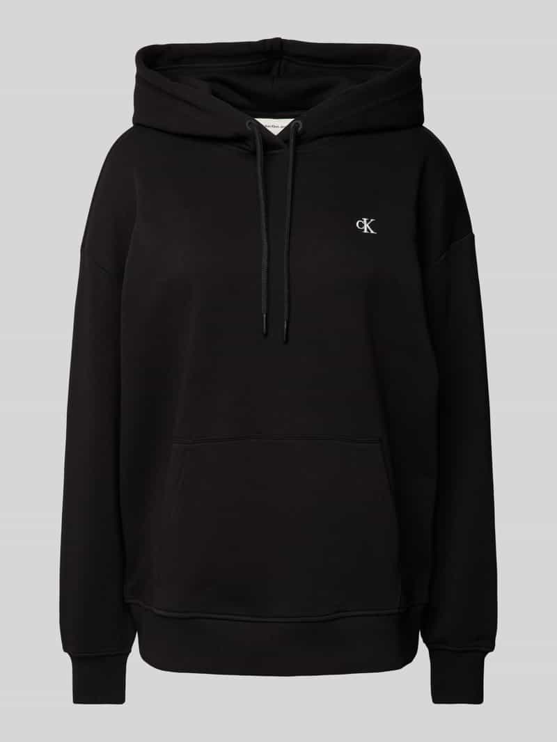 Calvin Klein Jeans Hoodie met logostitching model 'SCRIPT INSTITUTIONAL'