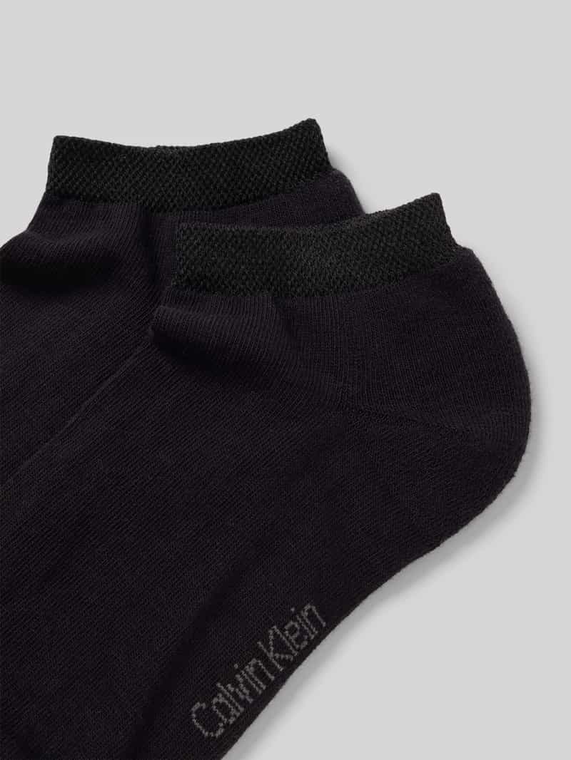 Calvin Klein Jeans Sneakersokken met labelprint in een set van 2 paar
