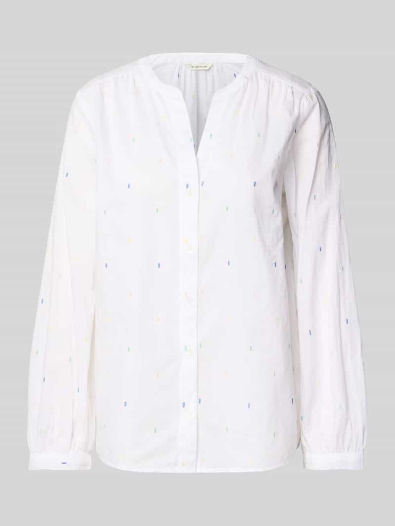 Tom Tailor Regular fit blouse met lange mouwen van puur katoen