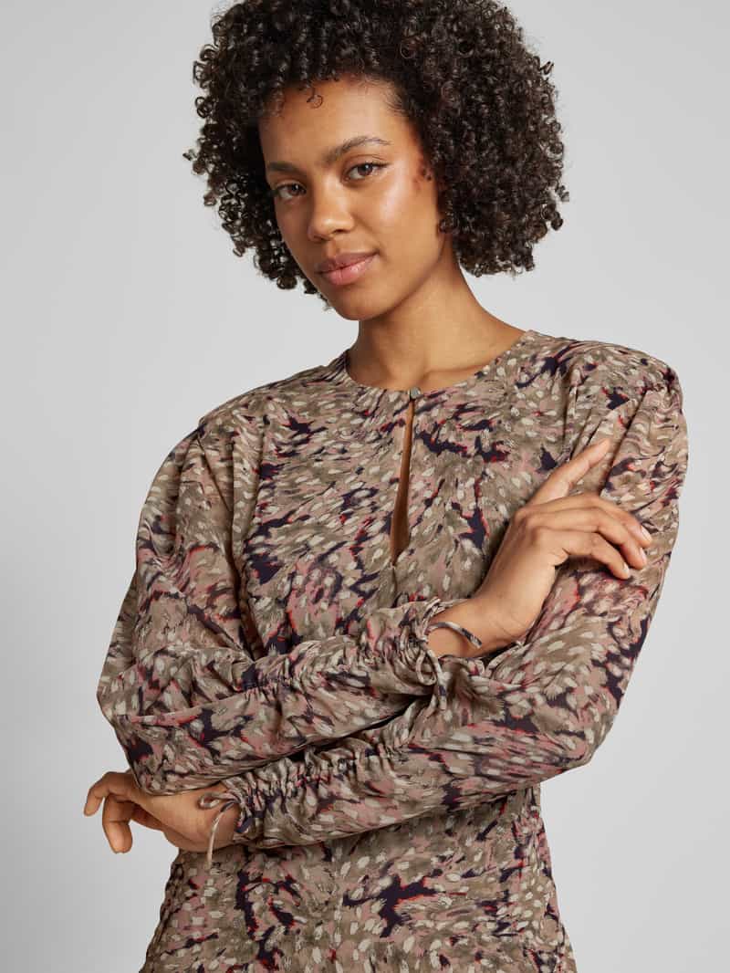 Boss Orange Midi-jurk met druppelvormige hals model 'DENZAL'