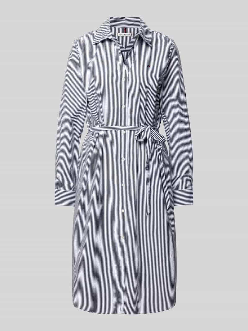 Tommy Hilfiger Oversized overhemdjurk met strikceintuur.