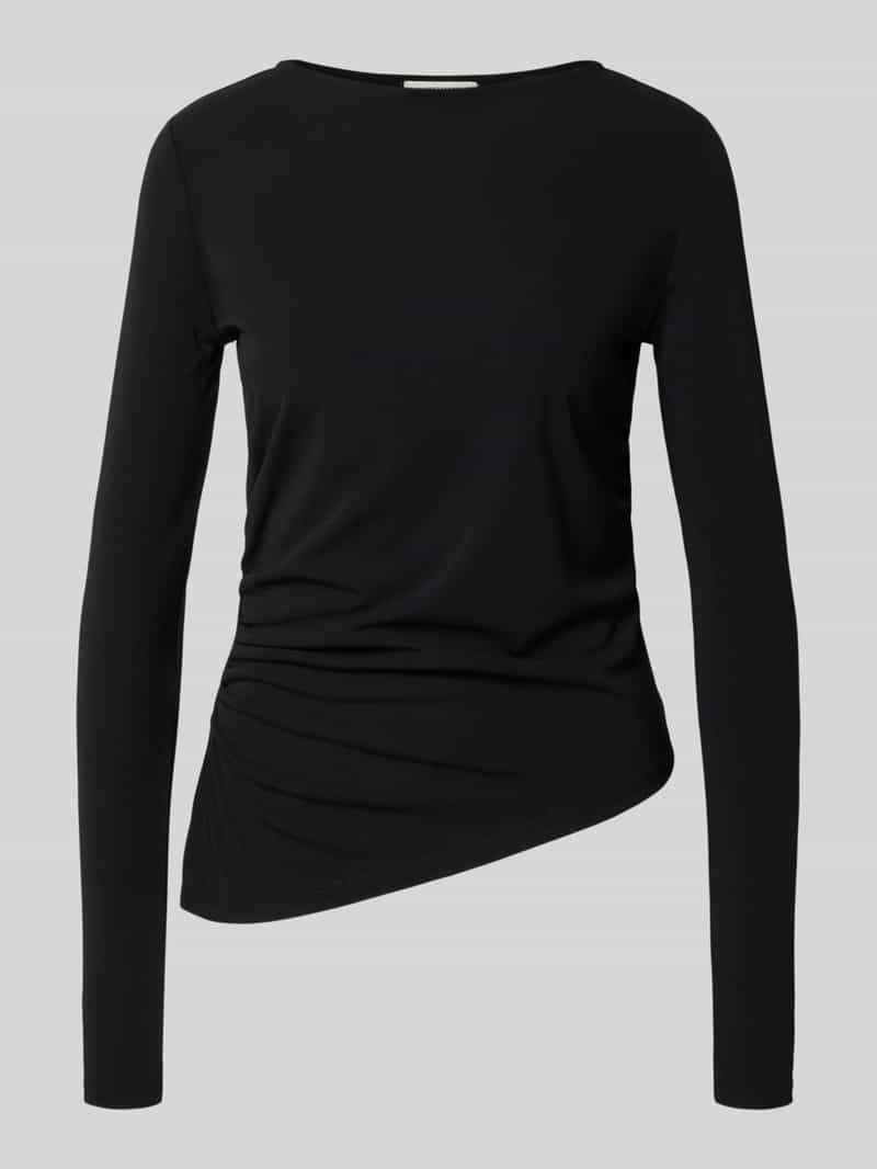 GUIDO MARIA KRETSCHMER WOMAN Slim fit shirt met lange mouwen in geplooide look model 'Hellen'