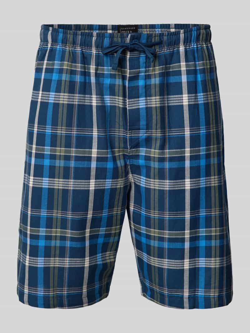Schiesser Regular fit korte pyjamabroek met elastische band