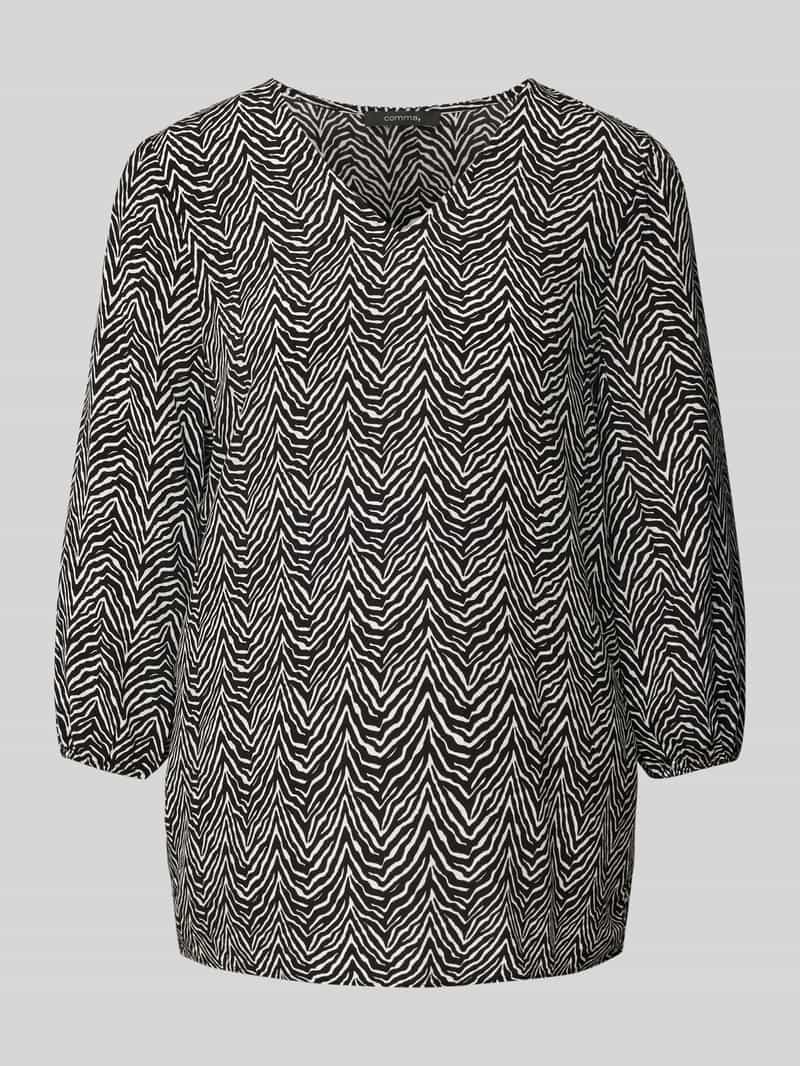 comma Regular fit blouse met 3 4-mouwen