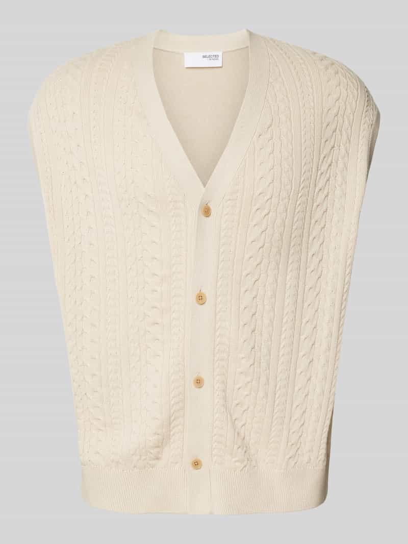 Selected Homme Spencer met kabelpatroon