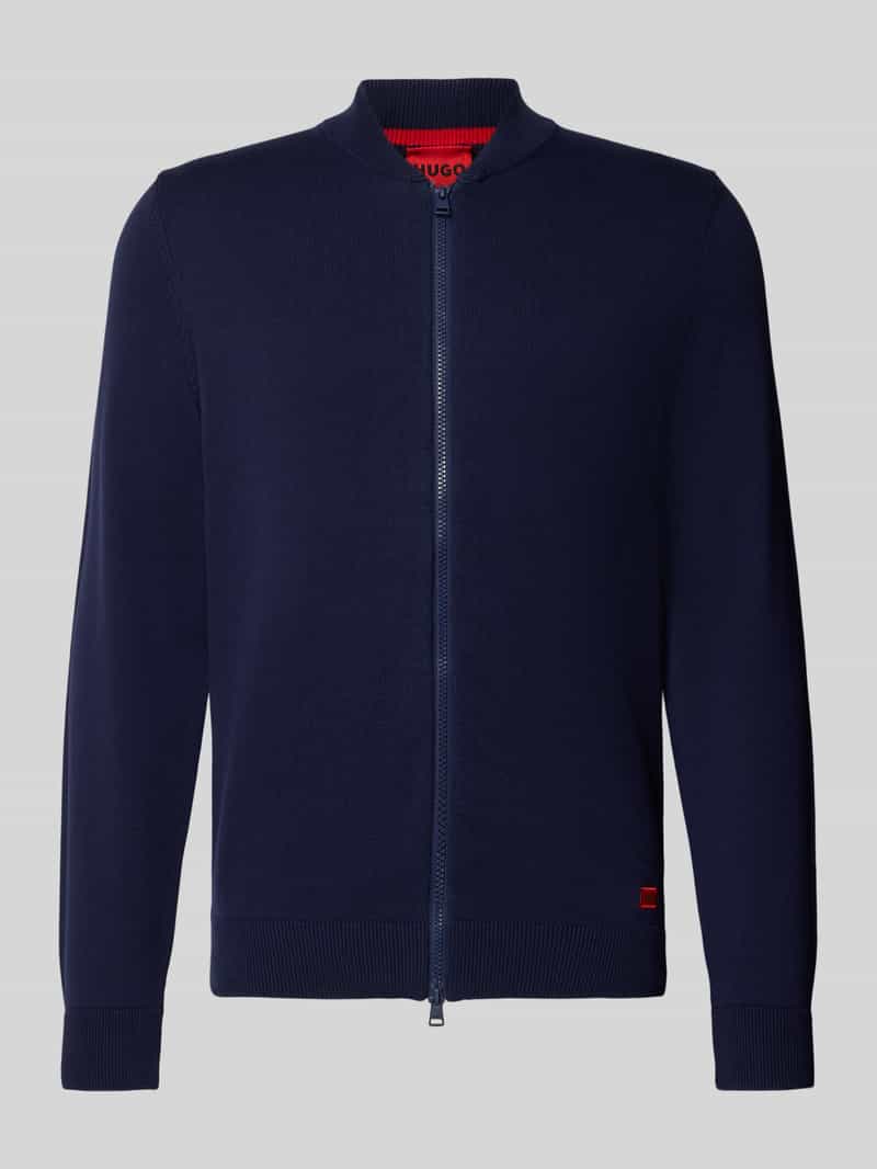 HUGO Regular fit gebreid jack van puur katoen model 'SAN JAQUE-C'