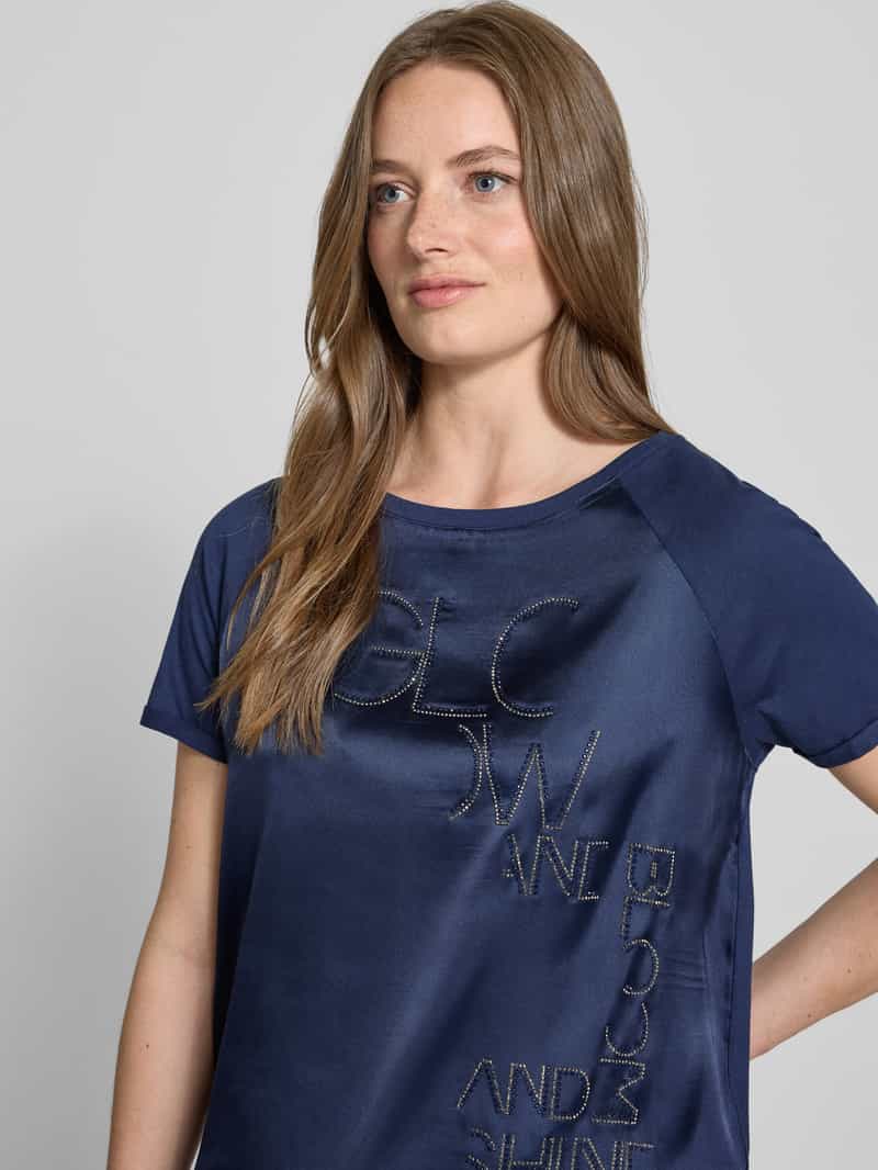 monari T-shirt met strass-steentjes