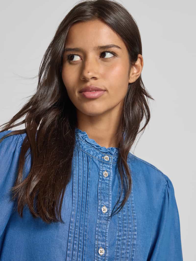 b.Young Regular fit jeansblouse met opstaande kraag model 'KOSMO'