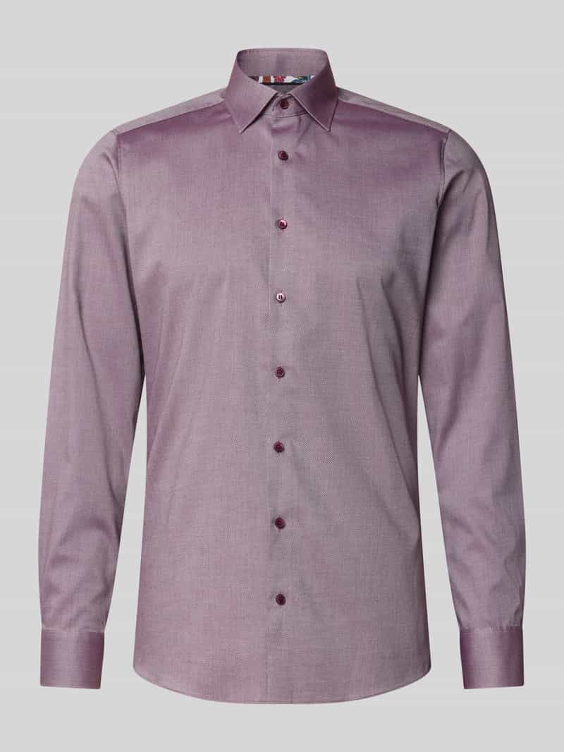 Slim fit zakelijk overhemd met kentkraag