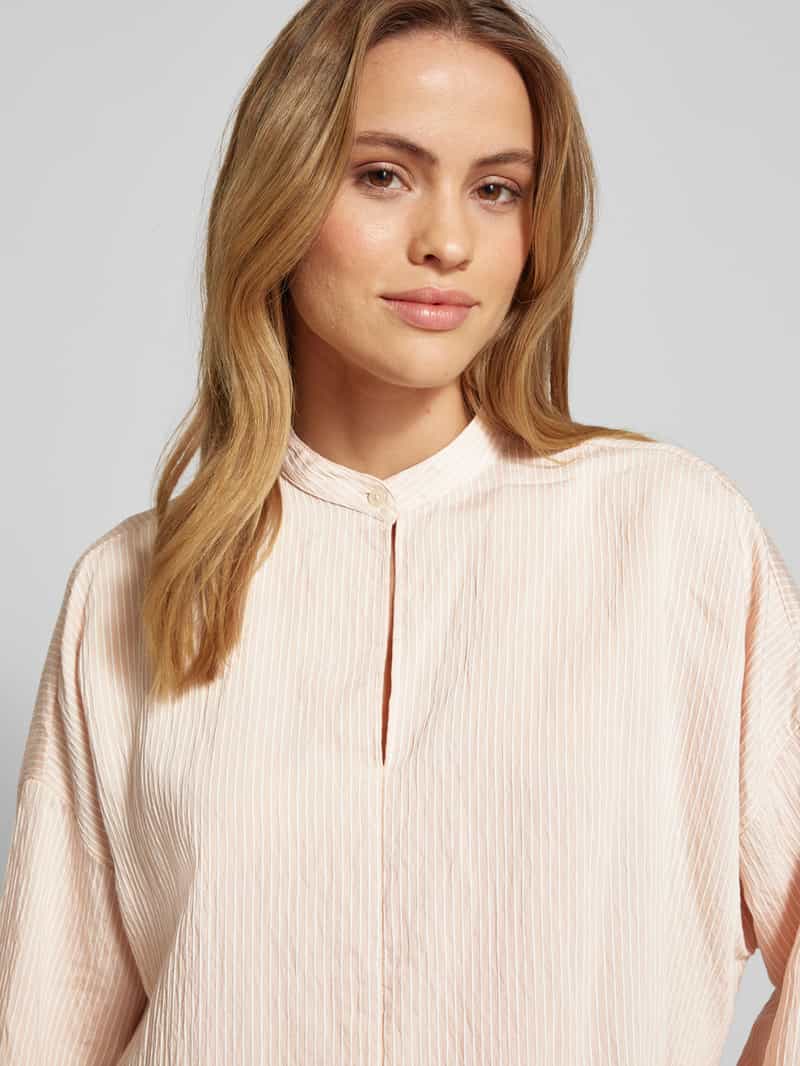 Marc O'Polo Loose fit blouseshirt van viscosemix met streepmotief