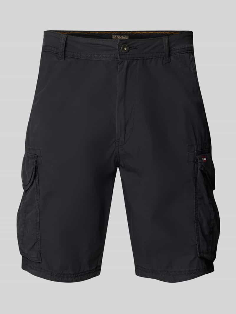 Napapijri Loose fit korte cargobroek met logostitching model 'NOTO 2.0'