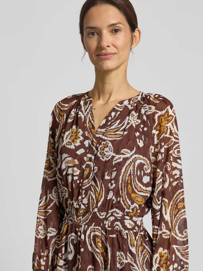 s.Oliver RED LABEL Getailleerde chiffon jurk met effectgaren als details