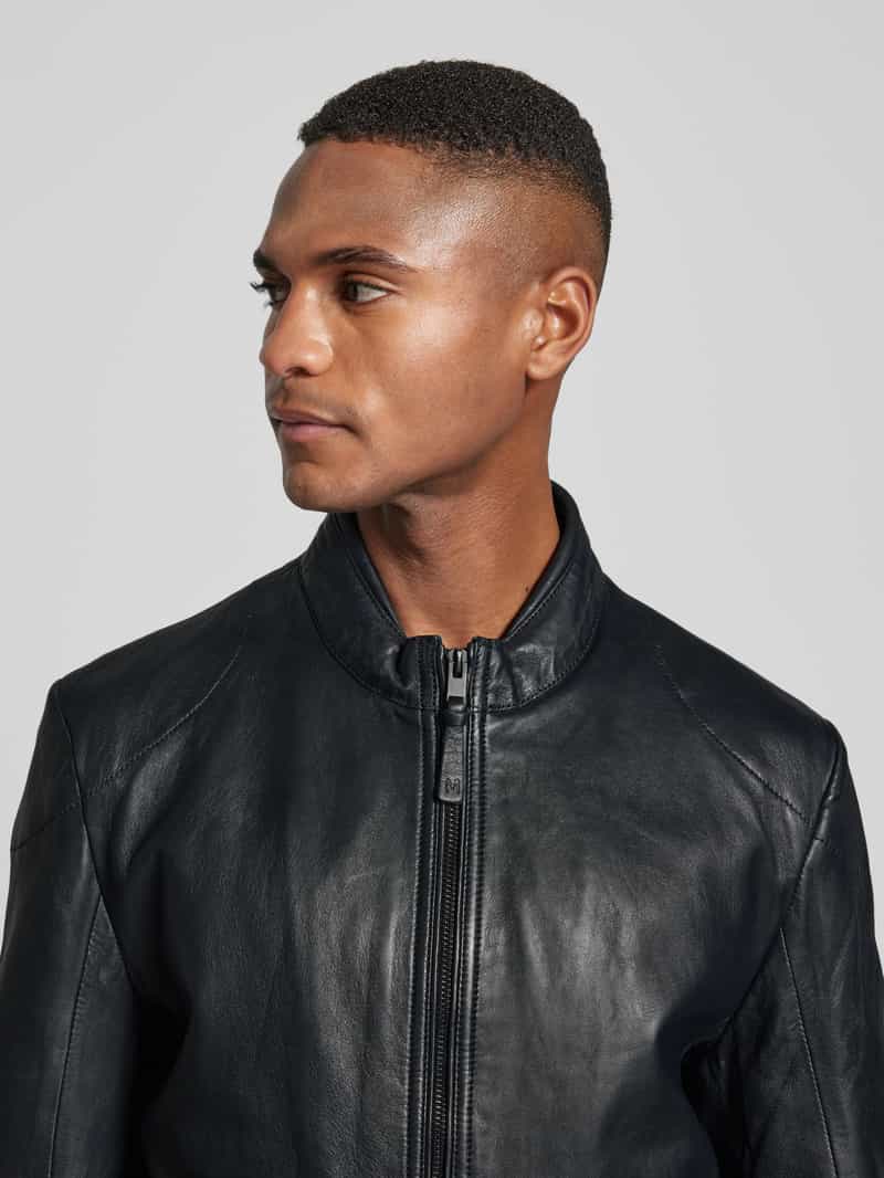 gipsy Regular fit leren jack met opstaande kraag model 'Taavi'
