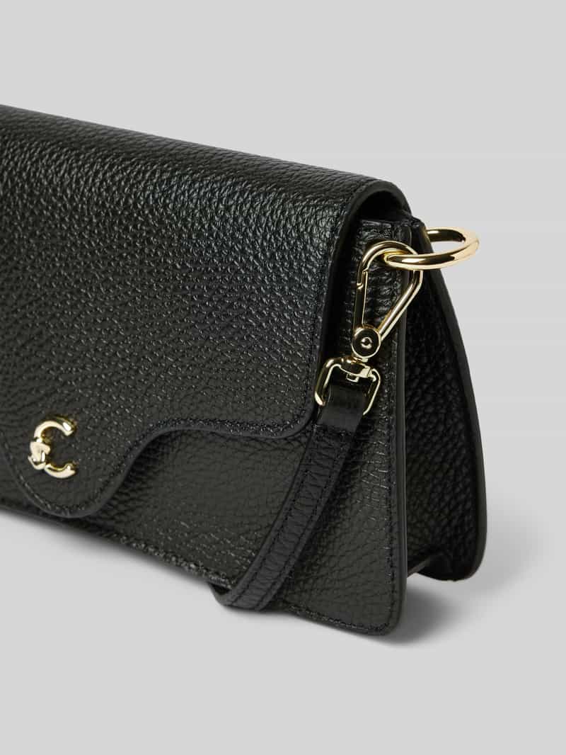 Coccinelle Crossbodytas van leer met labeldetail