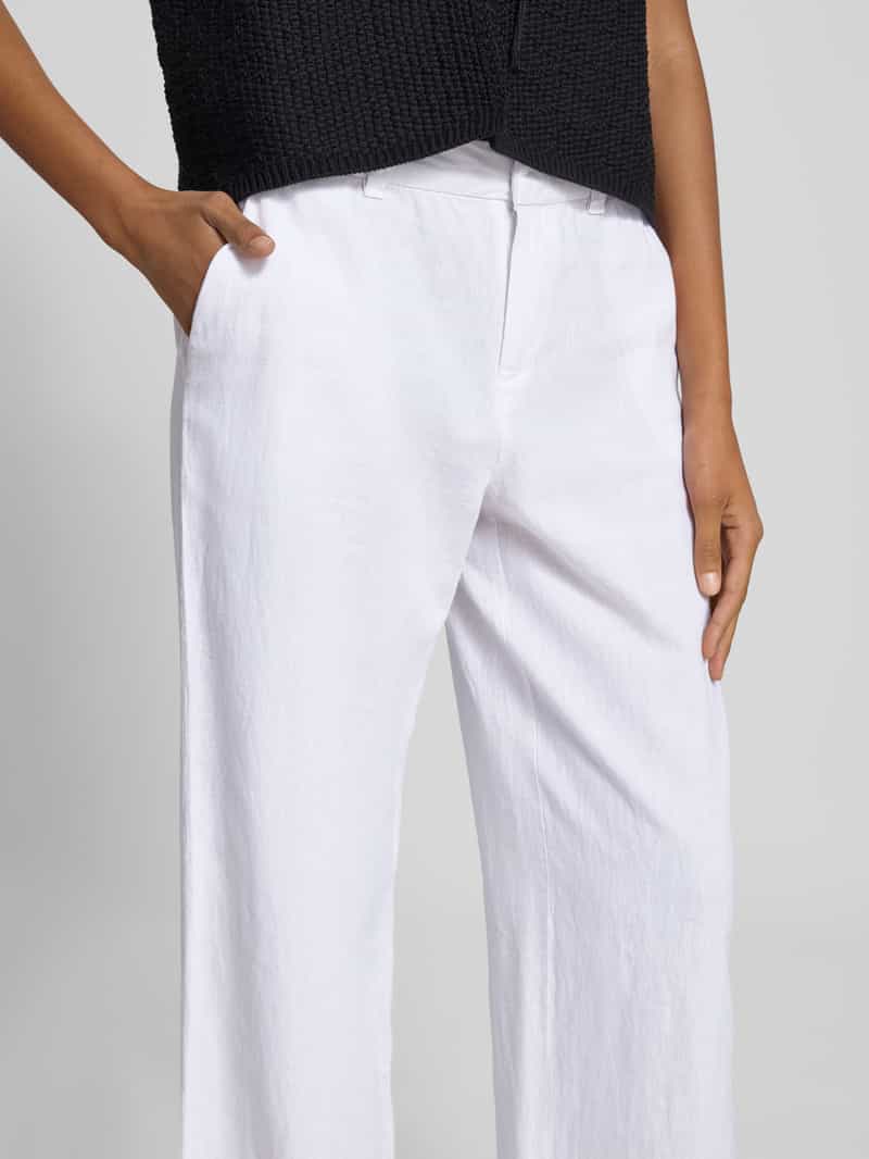 Gina Tricot Wide leg linnen broek met steekzakken