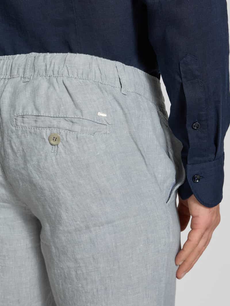BRAX Linnen broek met tunnelkoord model "FABIO JOK"