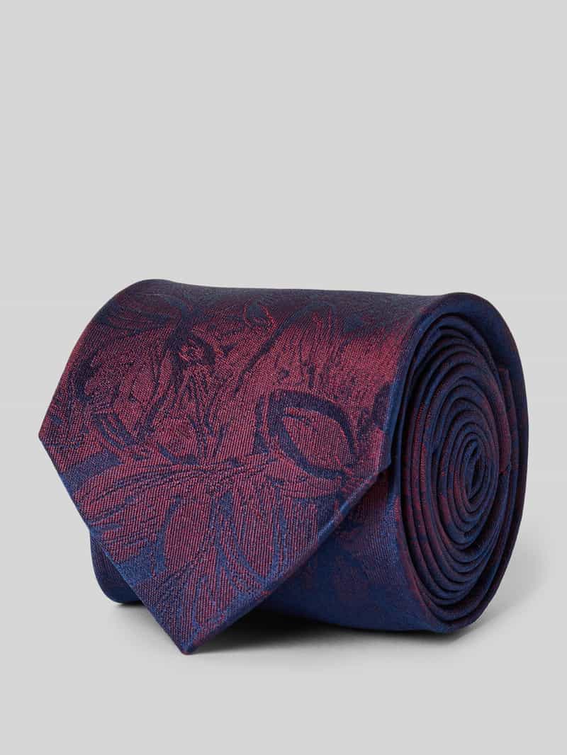 Monti Zijden stropdas met all-over bloemenprint (7 cm)