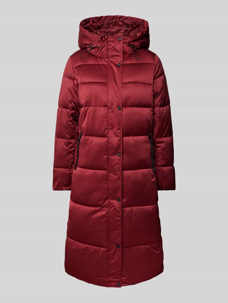 s.Oliver RED LABEL Regular fit gewatteerde lange jas in satijnlook