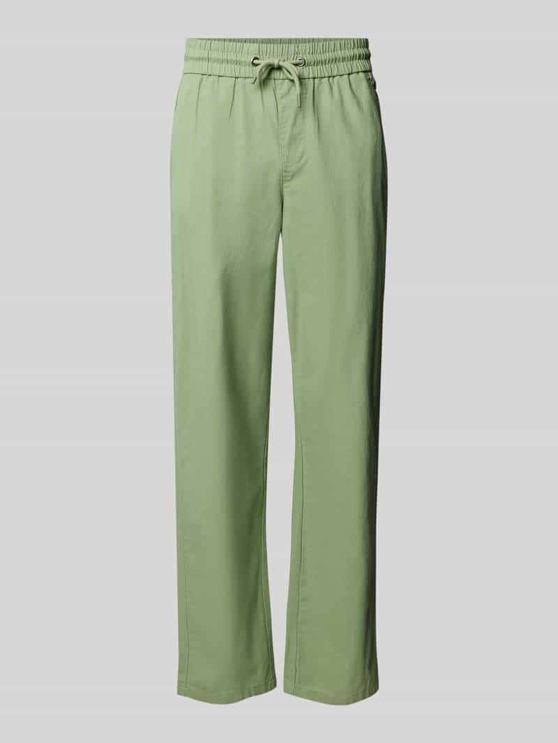 Blend Regular fit linnen broek met tunnelkoord model 'BAY'