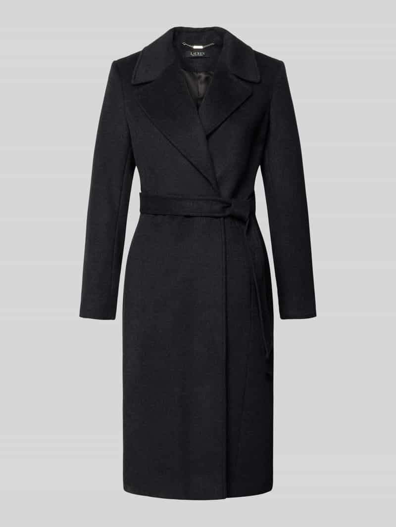Lauren Ralph Lauren Regular fit lange jas van wolmix met wol en kasjmier