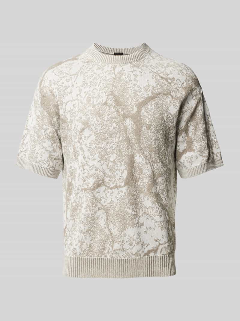 Boss Orange T-shirt met opstaande kraag model 'Krocato'