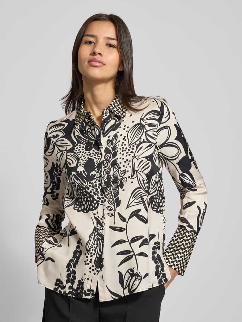 Eterna Overhemdblouse met blinde knoopsluiting