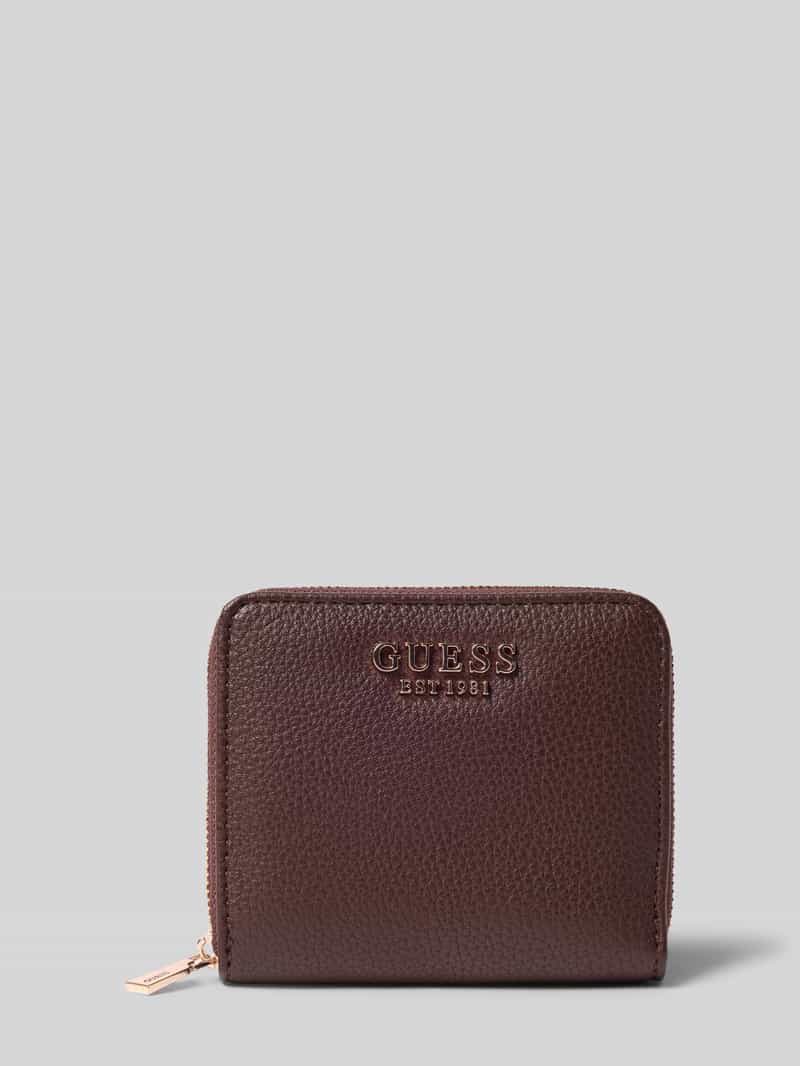 GUESS portemonnee Melody SLG Zip Around Wallet Brown donkerbruin