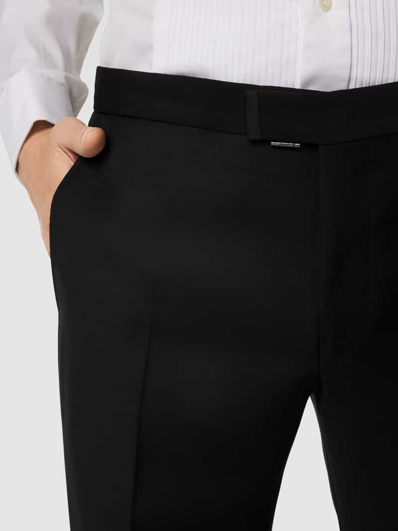 JOOP! Collection Slim fit stoffen broek met persplooien model 'Bask'