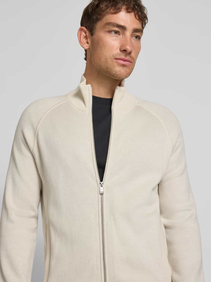 Boss Regular fit gebreid jack met scheerwol model 'H-IDINO'