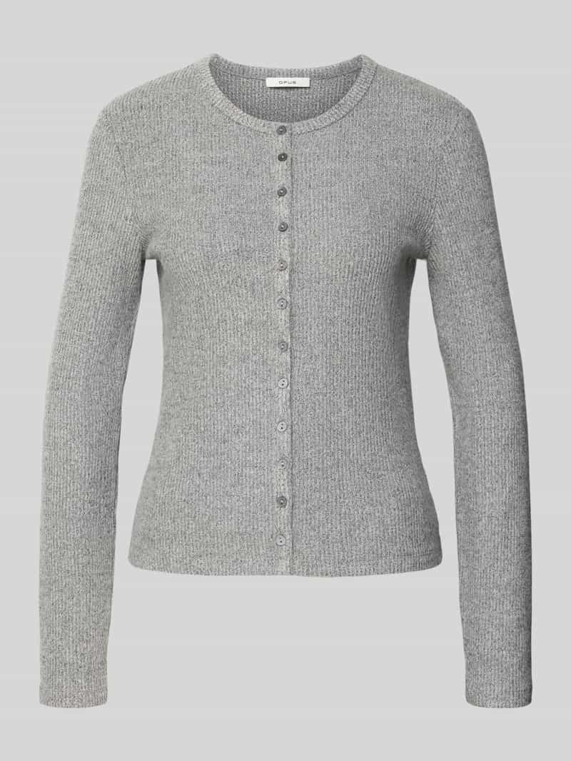 Opus Shirt met lange mouwen model 'Saltus' met sierknopen