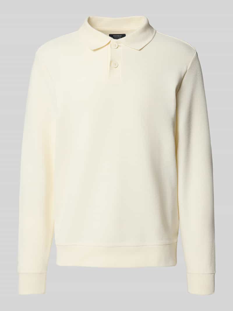 Pullover met polokraag en knoopsluiting