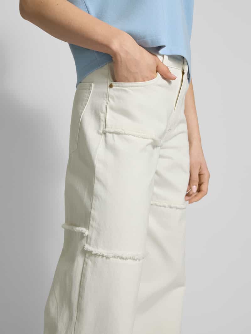 Essentiel Antwerp Wide leg jeans met franjes model 'Haster'