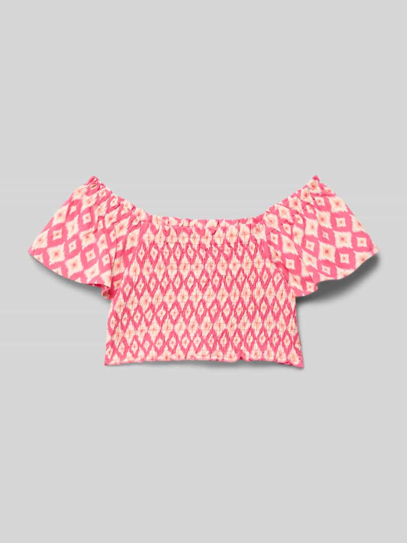 s.Oliver RED LABEL Slim fit korte top van puur katoen