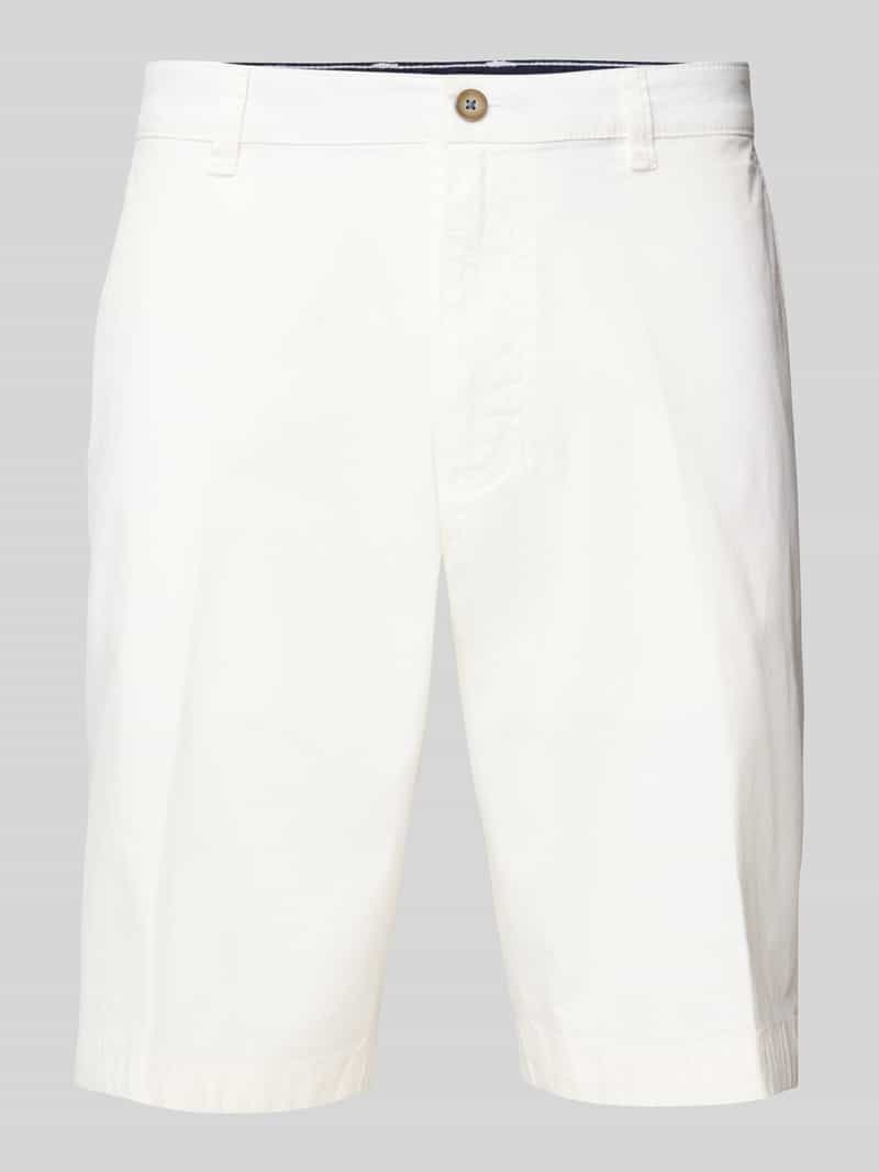 Bugatti Regular fit korte chino met ceintuurlussen model 'Flat'