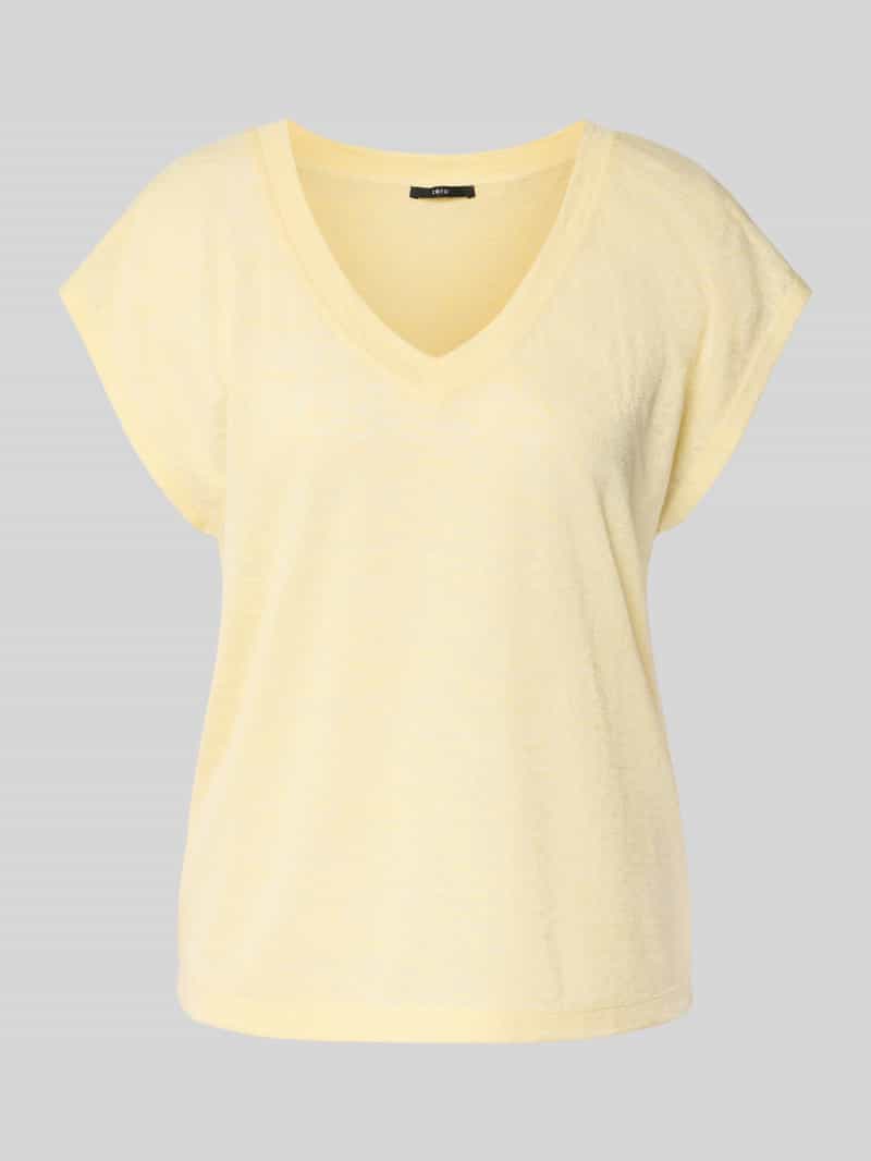 Zero T-shirt van viscosemix met V-hals