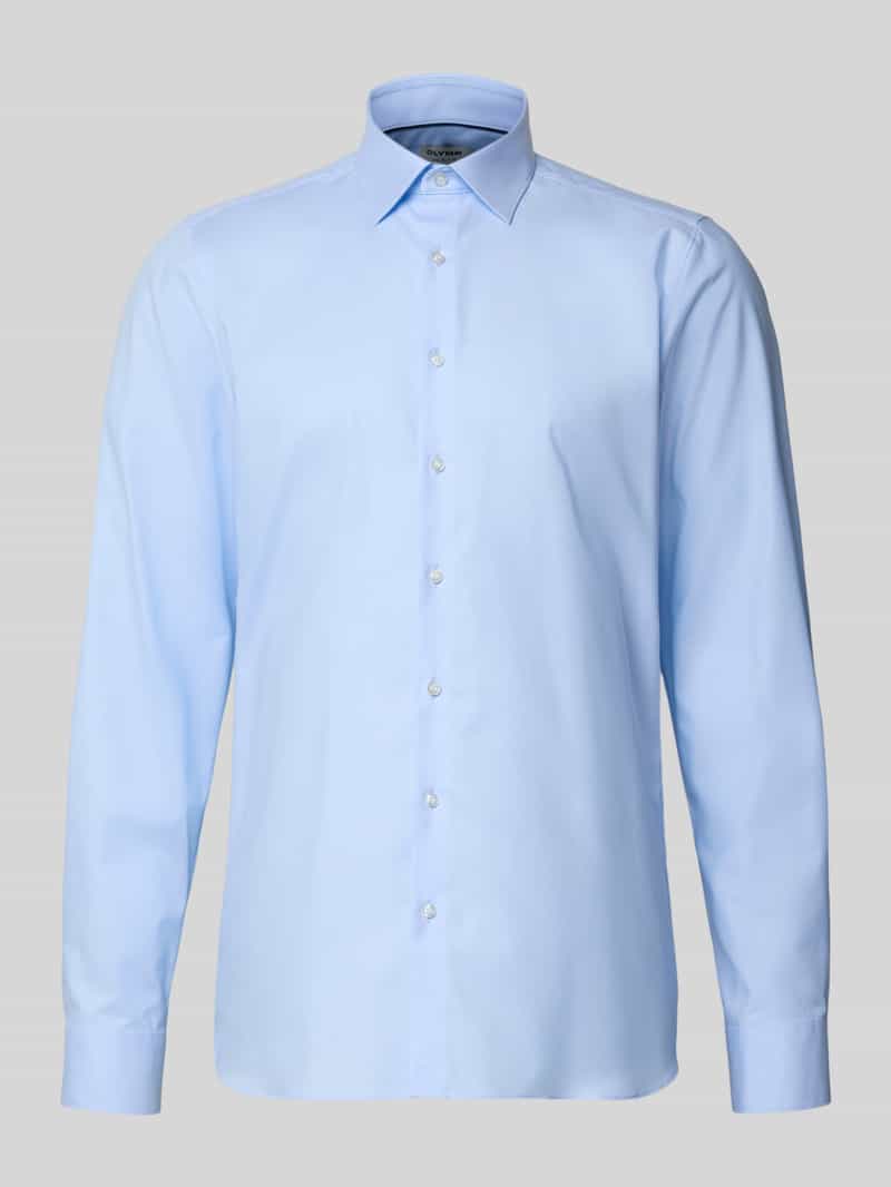 Slim fit zakelijk overhemd met stretch