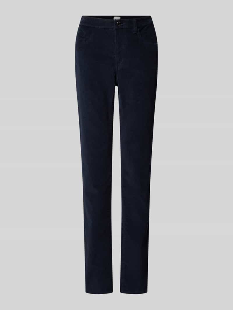 BRAX Slim fit corduroy broek van katoenmix model 'Mary'