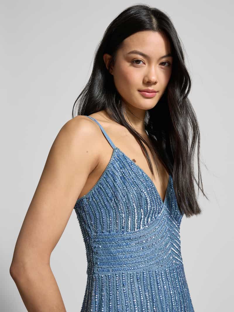 Lace & Beads Avondjurk met strass-steentjes