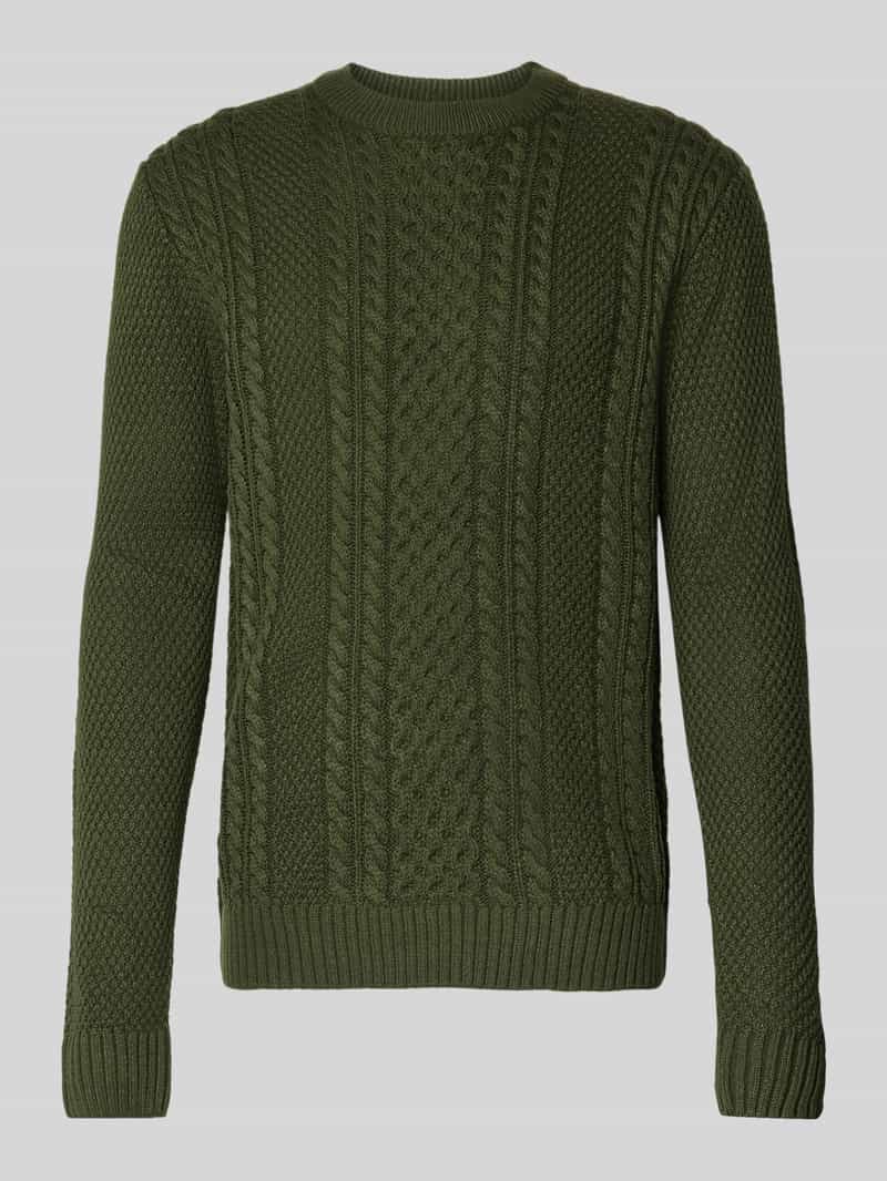 jack & jones Gebreide pullover met ribboorden model 'PAUL'