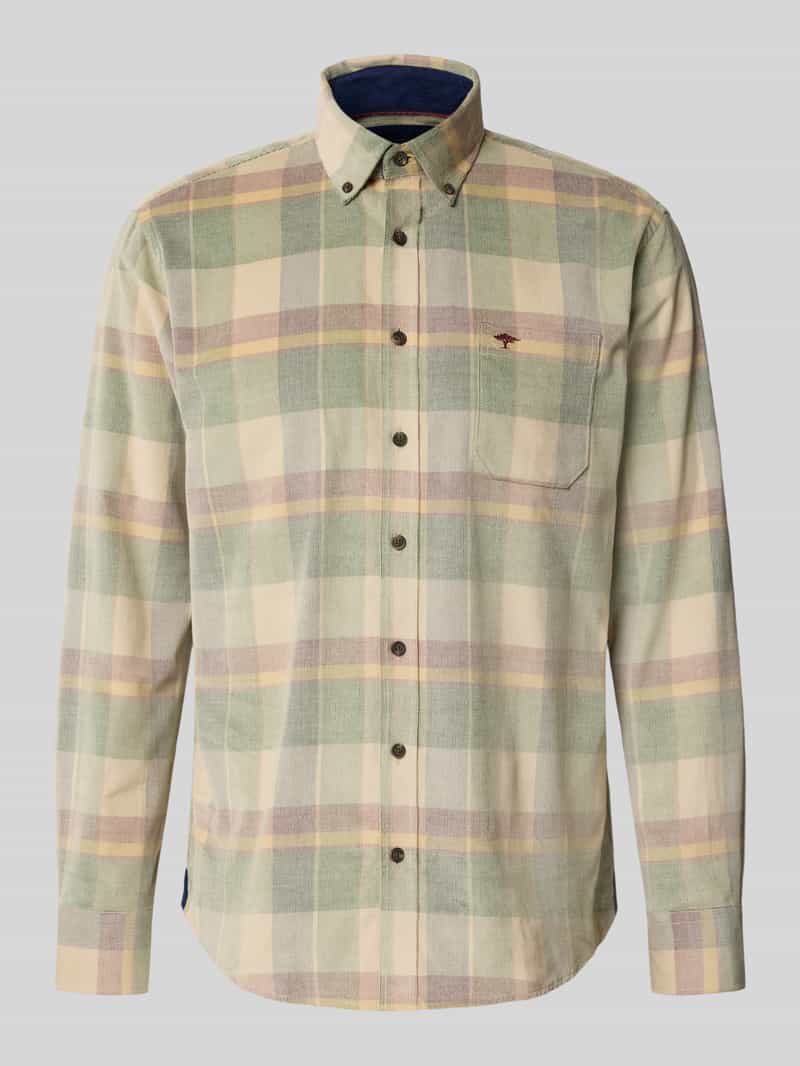 FYNCH-HATTON Slim fit vrijetijdsoverhemd van corduroy
