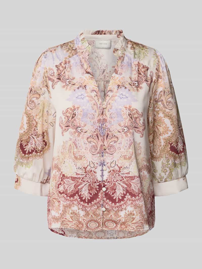 NEO NOIR Regular fit blouse met 3 4-mouwen model 'Roselle Artist'
