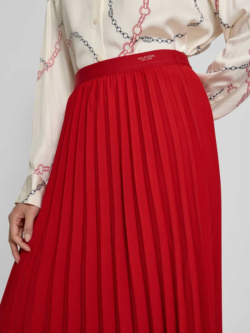 Tommy Hilfiger Uitlopende midirok met plissés