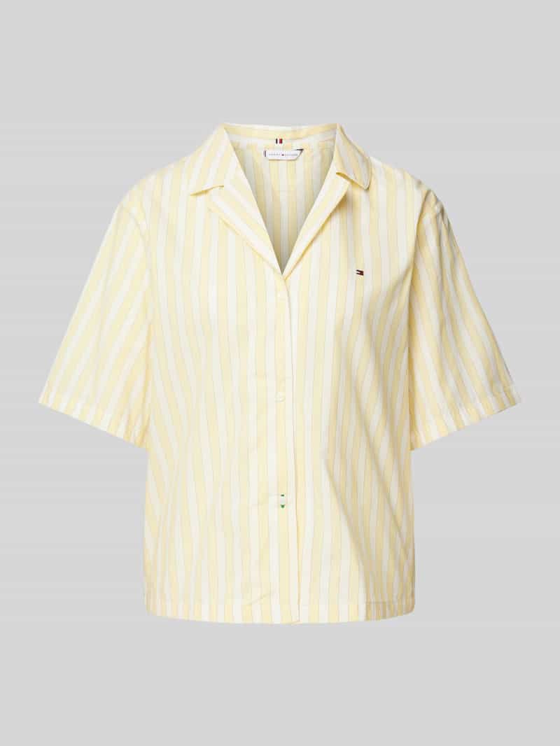 Tommy Hilfiger Relaxed fit pyjamaoverhemd van puur katoen-popeline