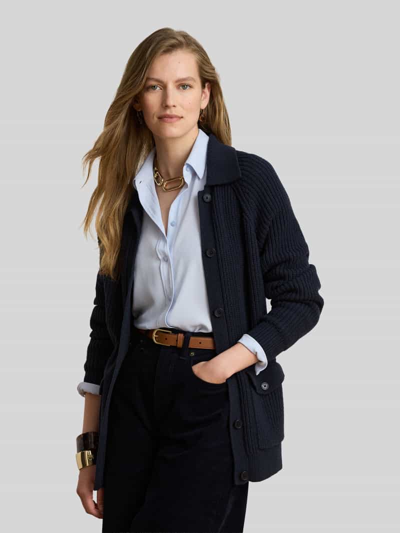 Lauren Ralph Lauren Loose fit gebreid jack van wolmix