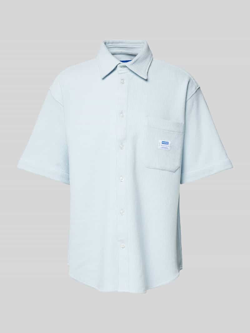 Hugo Blue Regular fit vrijetijdsoverhemd met borstzak model 'Ebronn'