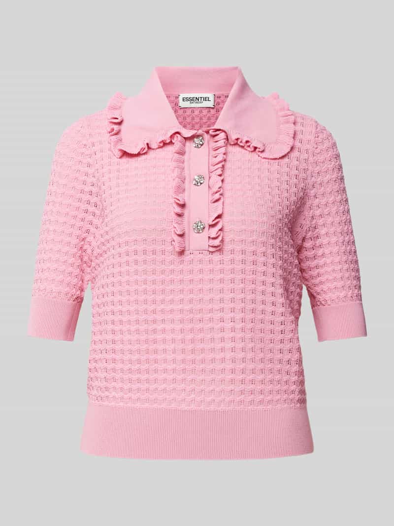 Essentiel Antwerp Gebreid shirt met ajourpatroon model 'Hemirates'