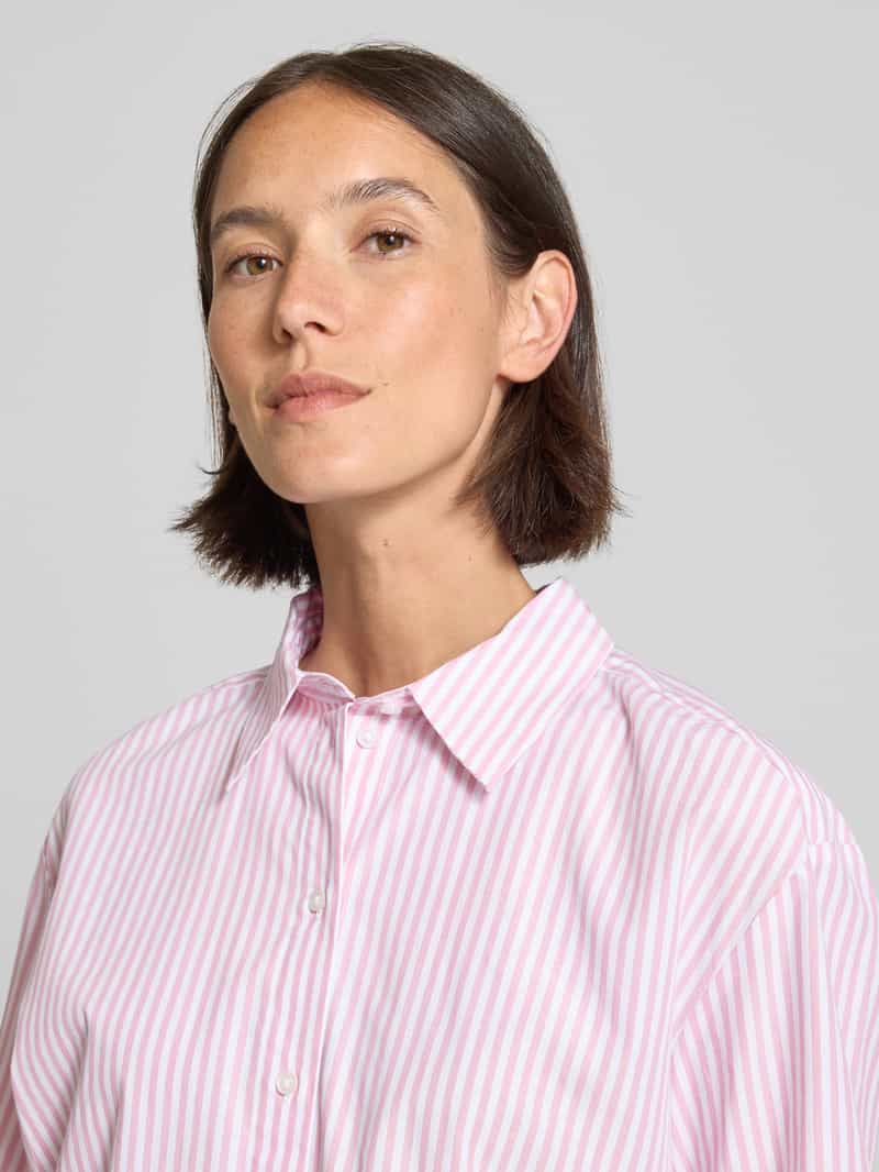 Tom Tailor Relaxed fit overhemdblouse van een mix van lyocell en katoen