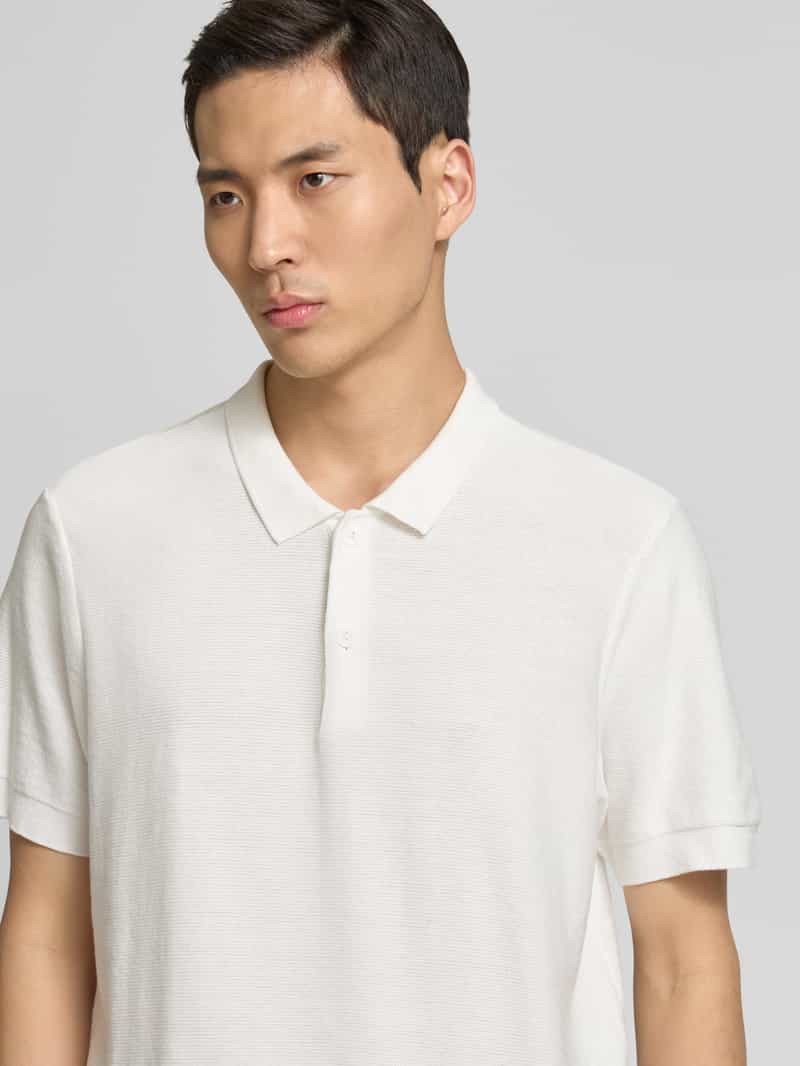 casual friday Relaxed fit poloshirt met structuurmotief model 'EDWARD'